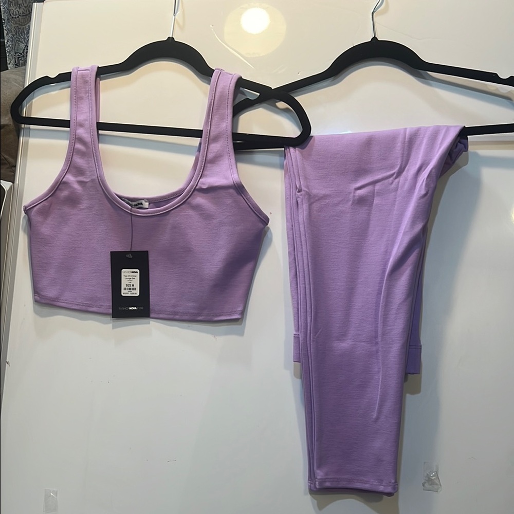 Lavender workout Set fashion nova
